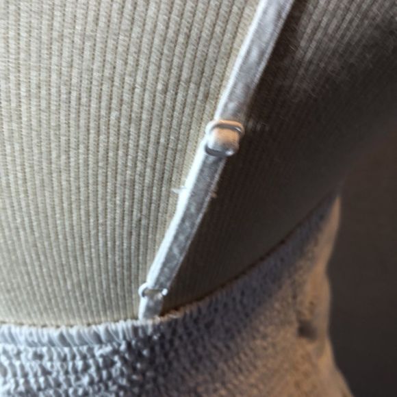 Aerie white eyelet romper embroidered eyelet/sz Sm/ spaghetti straps/cutout - Picture 10 of 14